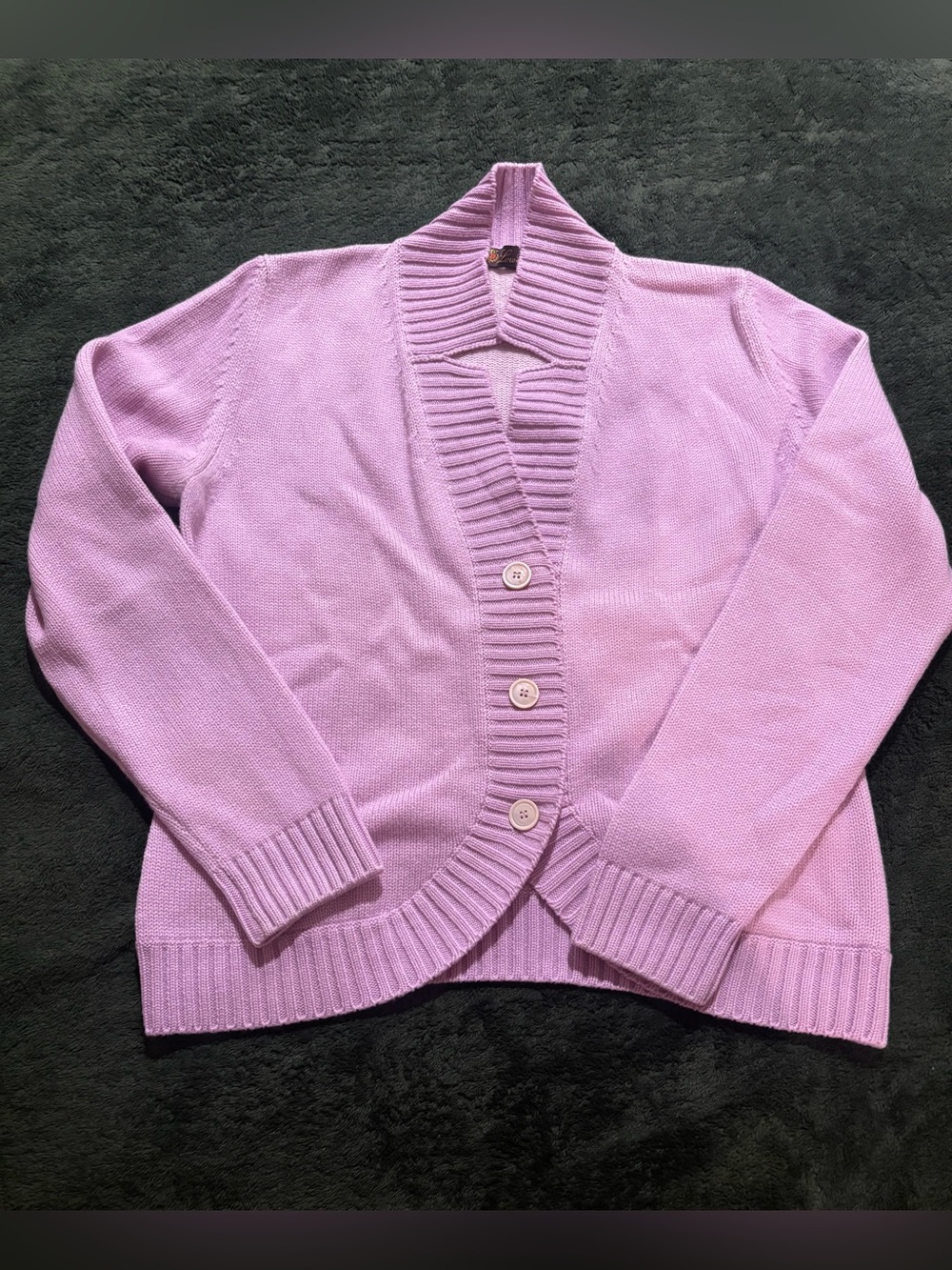 Loro Piana 100% Cashmere lavender lilac button Cardigan sweater Sz 44